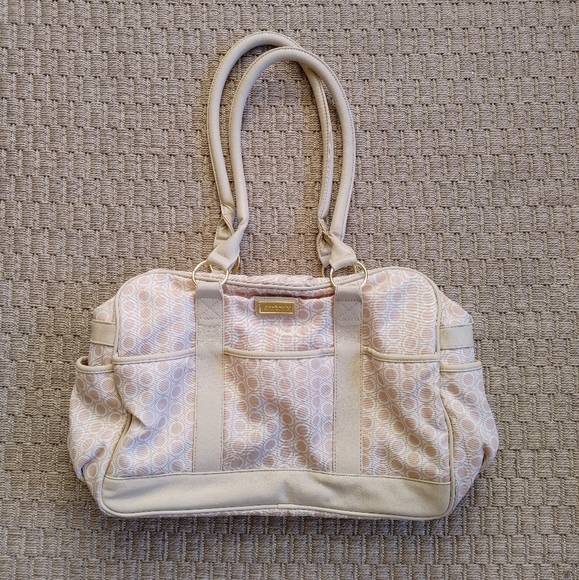 GUC Carters Diaper Bag Gender Neutral Beige White - Picture 1 of 12